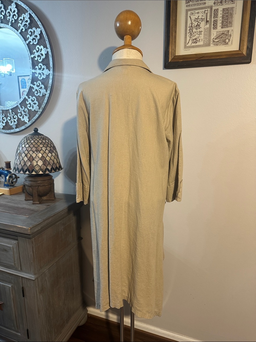For Cynthia Linen Blend Dress with Exaggerated/Oversized Pockets - Picture 6 of 8